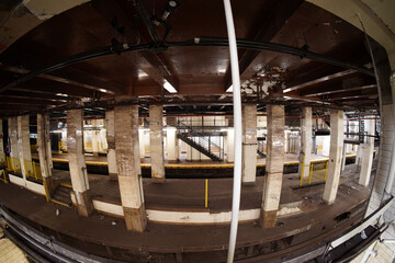 Wall Mural - new york city subway train chamber street station