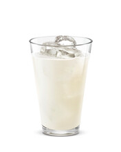 グラス 乳飲料 飲み物 氷 イラスト リアル 