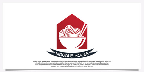 Ramen noodle logo design illustration for restaurant icon with creative element Premium Vector Part 2