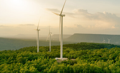 wind energy. wind power. sustainable, renewable energy. wind turbines generate electricity. windmill