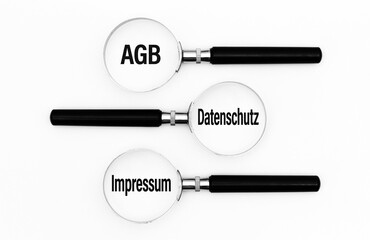 Poster - AGB Datenschutz Impressum