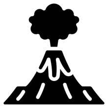 Volcano Eruption Icon