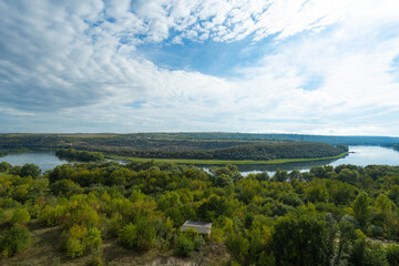 Poster - Autumn landscape of the Dniester river