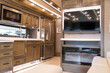 Luxury RV motorhome kitchen living room combo