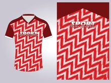 Red Sport Jersey Pattern 7