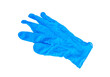 Blue surgical glove top view, png