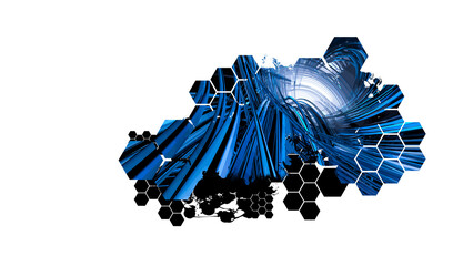 Futuristic technology style. Communication network