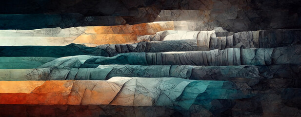 amber paper texture organic lines as abstract wallpaper background design 3d render.