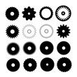 © Studio-M - Industrial gears icons collection isolated over transparent background