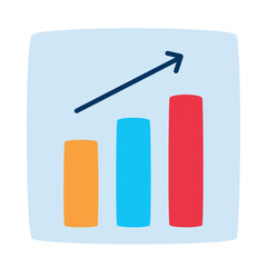 Canvas Print - statistics bars infographic