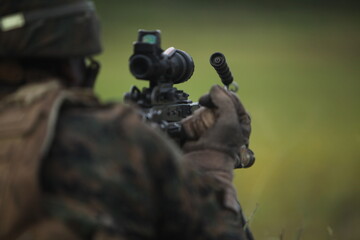 Wall Mural - US Marines Training.