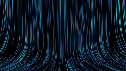 Wall Mural - digital blurred lines vertical motion loop animation background.