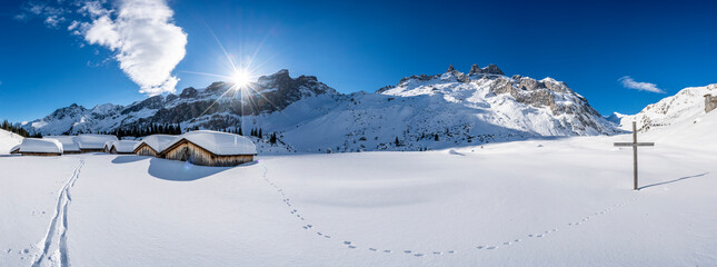 Canvas Print - Winterpanorama - Verschneite Winterlandschaft