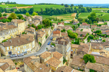 Wall Mural - Aerial view of Saint-Emilion