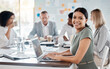 © Malik E/peopleimages.com - Digital marketing, collaboration and seo team planning a global sales and branding strategy in a office meeting together. Business people brainstorming, communication and working on laptop on goals