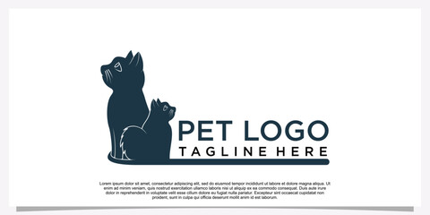 Wall Mural - Pet logo design template pet icon simple concept Premium Vector