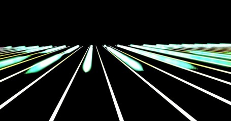 Wall Mural - abstract data transfer visualization. digital data creative flux. linear lights in multicolor, fast 