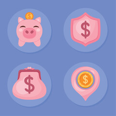 Sticker - icons money income