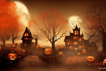 Wall Mural - Halloween background for your design illustration