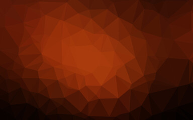 Dark Orange vector abstract polygonal texture.