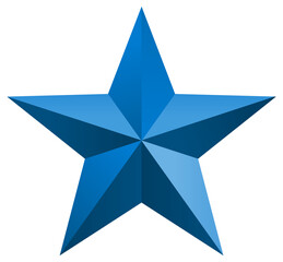 3d metal star isolated