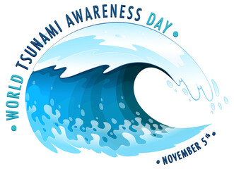 Canvas Print - World Tsunami Awareness Day Banner Design