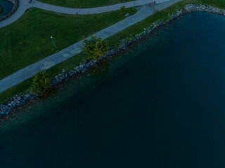 Wall Mural - Centenial Park blue hour shoreline Barrie Ontario Canada