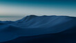 © RocknRoller Studios - Dawn Landscape, with Desert Sand Dunes. Empty Modern Wallpaper with Cool Gradient Starry Sky