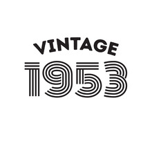 1953 Vintage Retro T Shirt Design
