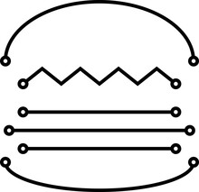 Flat Line Technology Burger Logo