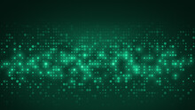 Abstract Dot Green Pattern Gradient Texture Technology Background.