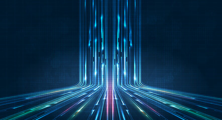 5G or 6G dot line mobile technology. Wireless data network and connection technology concept. high-speed, futuristic background. vector design