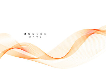 abstract red flowing wave background isolated on white