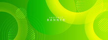 Abstract Green Background With Circular Element Design