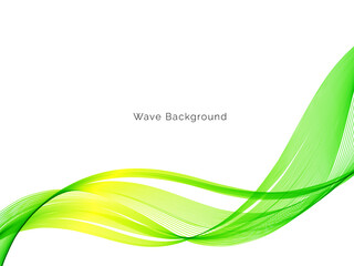 Wall Mural - abstract green wave background