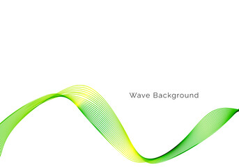 Wall Mural - abstract green wave flow line background
