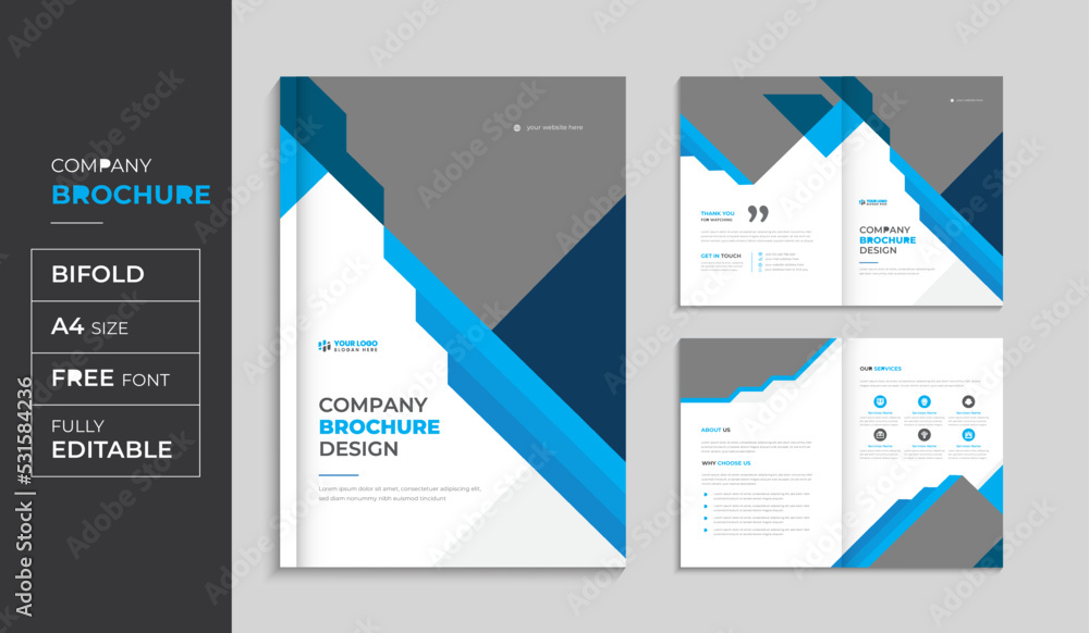 Geometric corporate business profile template creative company business ...
