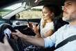 © gpointstudio - Caucasian of middle age couple during a car trip