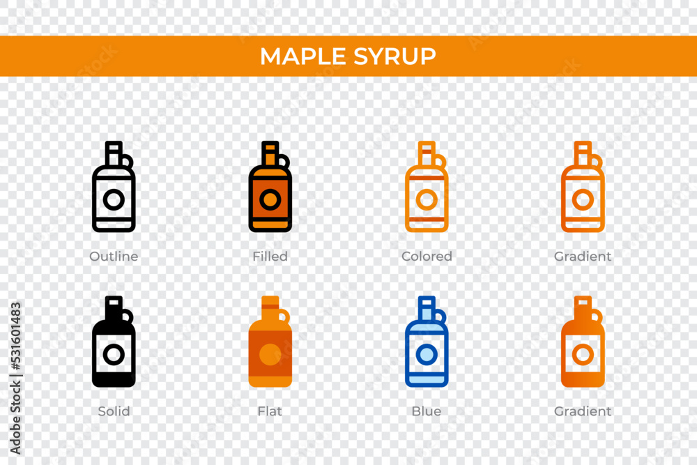 Stock-Vektorgrafik „maple syrup icon in different style. maple syrup ...