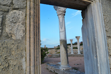 Ruins of the ancient basilica of the VI-XX centuries in the ancient city-reserve Tauric Chersonese