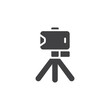 Mobile phone on tripod vector icon