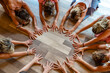 © Westend61 - Group of friends practicing child pose with hands on floor