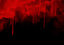 Halloween Background With Blood Splatters And Drips