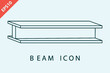 © ratna - beam construction icon design vector flat isolated illustration