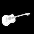 © Valerii - 3d guitar outline Realistic drawing