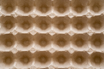 Poster - Top view of empty and recyclable cardboard egg container.