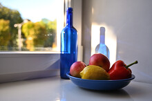 Still Life With A Blue Bottle Near The Window