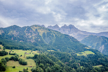 Canvas Print - Les Alpes Suisse autour de Val-d'Illiez Les Portes du Soleil