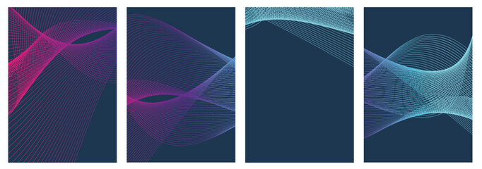 Wall Mural - vector wave lines flowing dynamic isolated on white background. abstract background.