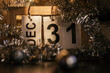 New Year's calendar and decorations. Holiday date December 31st. High quality photo